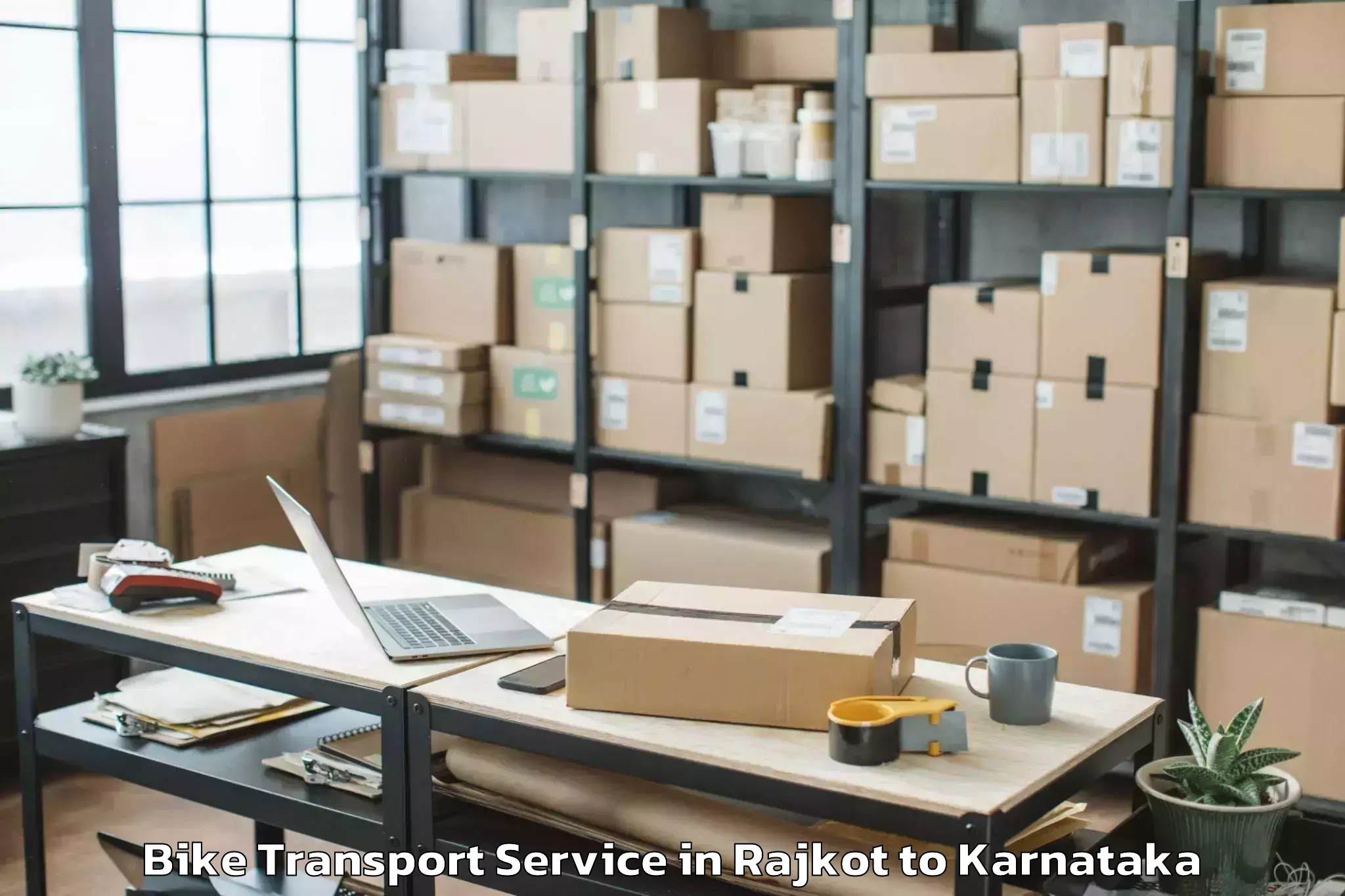 Trusted Rajkot to Shikaripur Bike Transport